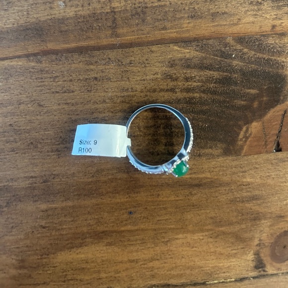 Sterling Silver Ring - Natural Green Onyx (1.4CT) - With Professional Appraisal - Picture 5 of 10